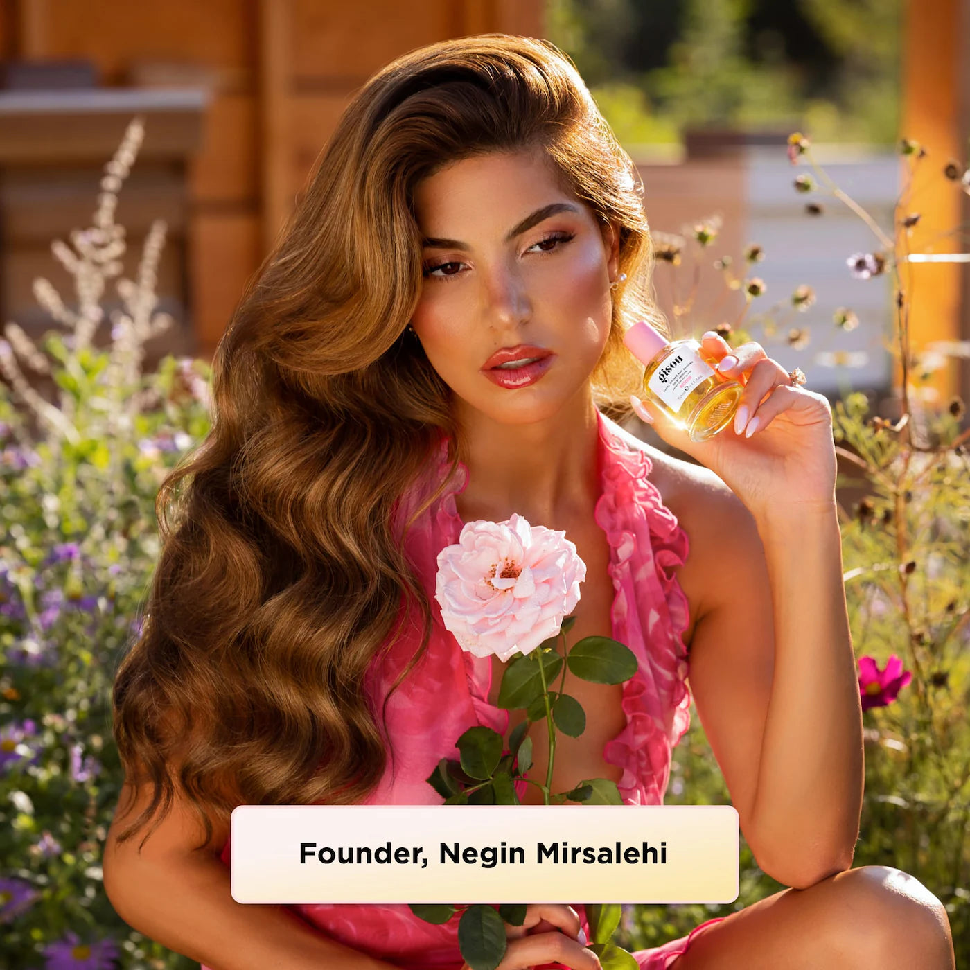 Gisou Wild Rose Honey Infused Hair Perfume — Long-Lasting Floral Hair Fragrance Mist