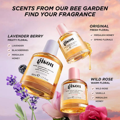 Gisou Wild Rose Honey Infused Hair Perfume — Long-Lasting Floral Hair Fragrance Mist