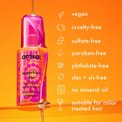 amika  Superfruit Star Lightweight Hair Styling Oil