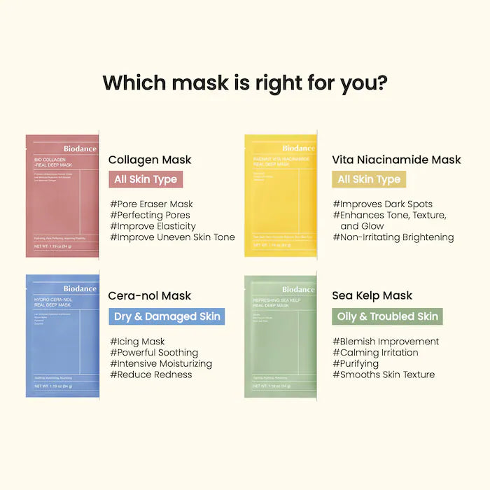 Biodance  Bio Collagen Real Deep Mask for Pore Minimizing & Firming Care