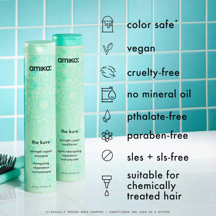 amika  Mane Menders Strength Repair Shampoo + Conditioner Set