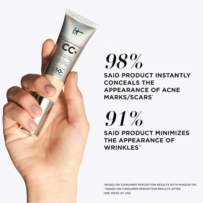 IT Cosmetics  Mini CC+ Cream Full Coverage Color Correcting Foundation with SPF 50+
