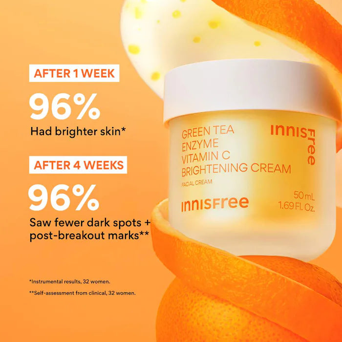 innisfree  Green Tea Enzyme Vitamin C Brightening Cream