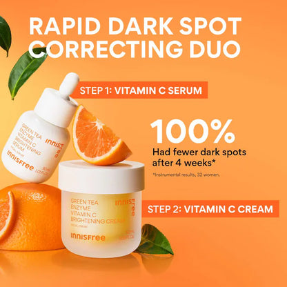 innisfree  Green Tea Enzyme Vitamin C Brightening Cream