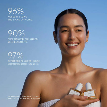 atini Skin  Collagen Boosting Oil Serum for Restoring Elasticity and Plumping Skin + Squalane