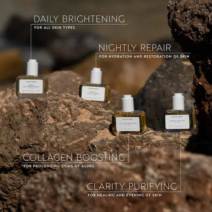 atini Skin  Collagen Boosting Oil Serum for Restoring Elasticity and Plumping Skin + Squalane