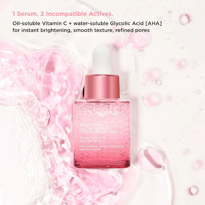 Clarins  Multi-Active Brightening Glow Serum with Vitamin C + AHA