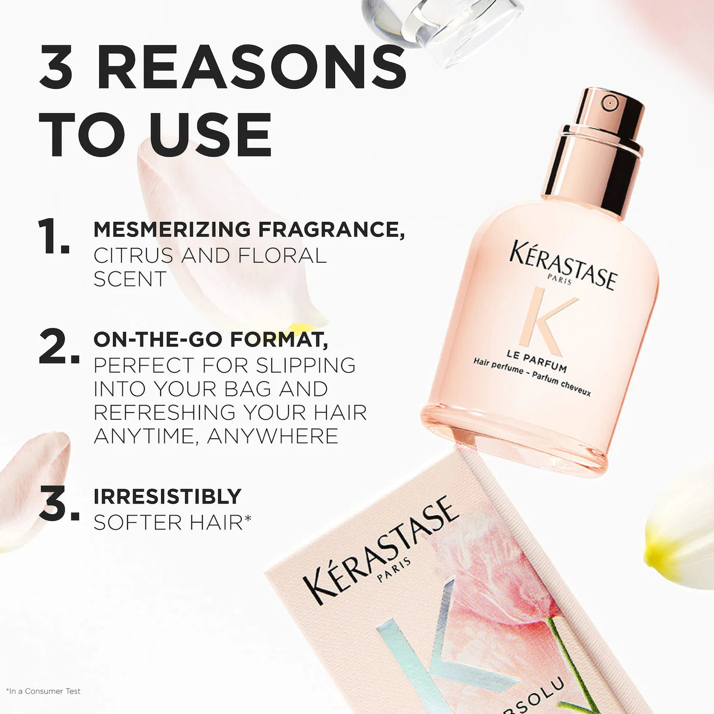 Kérastase Gloss Absolu Hair Perfume — Luxurious Citrus, Rose & Vanilla Scented Hair Mist