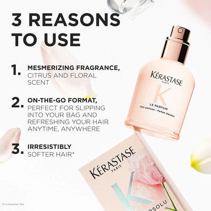 Kérastase Gloss Absolu Hair Perfume — Luxurious Citrus, Rose & Vanilla Scented Hair Mist