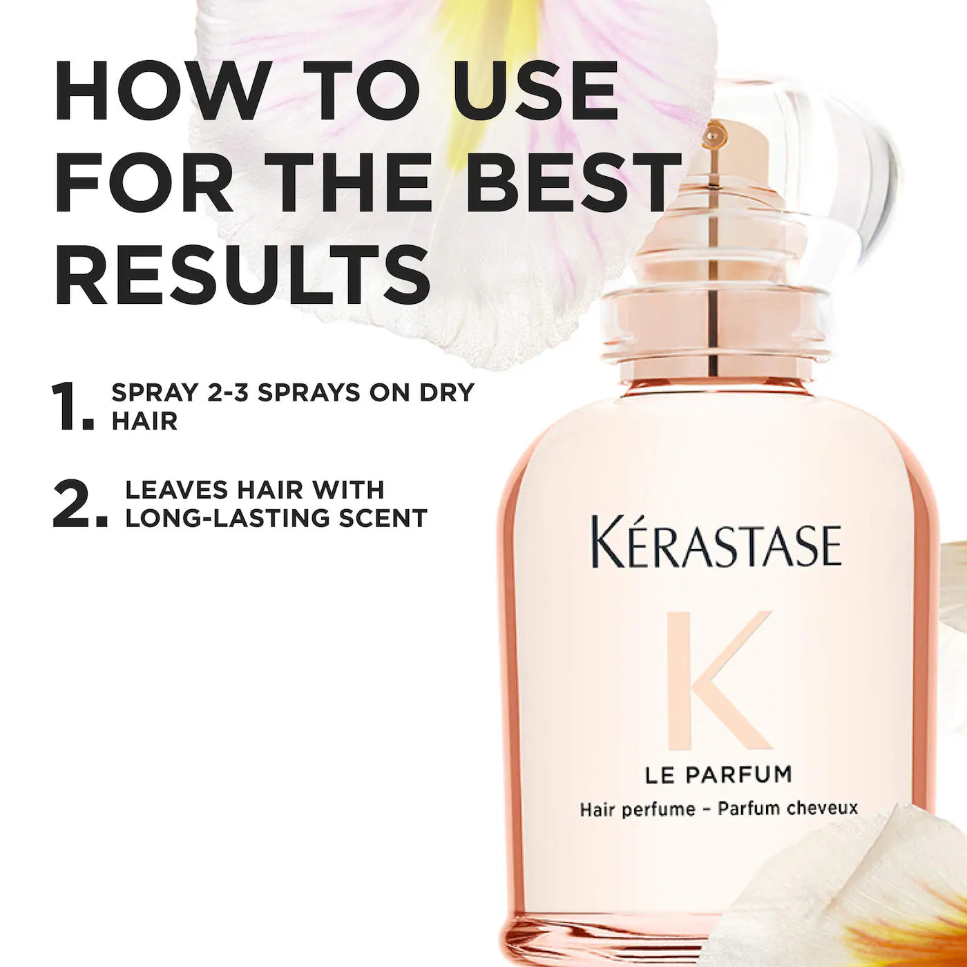 Kérastase Gloss Absolu Hair Perfume — Luxurious Citrus, Rose & Vanilla Scented Hair Mist