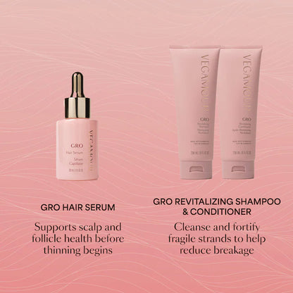 GRO Hair Serum and Shampoo & Conditioner Hair Gift Set