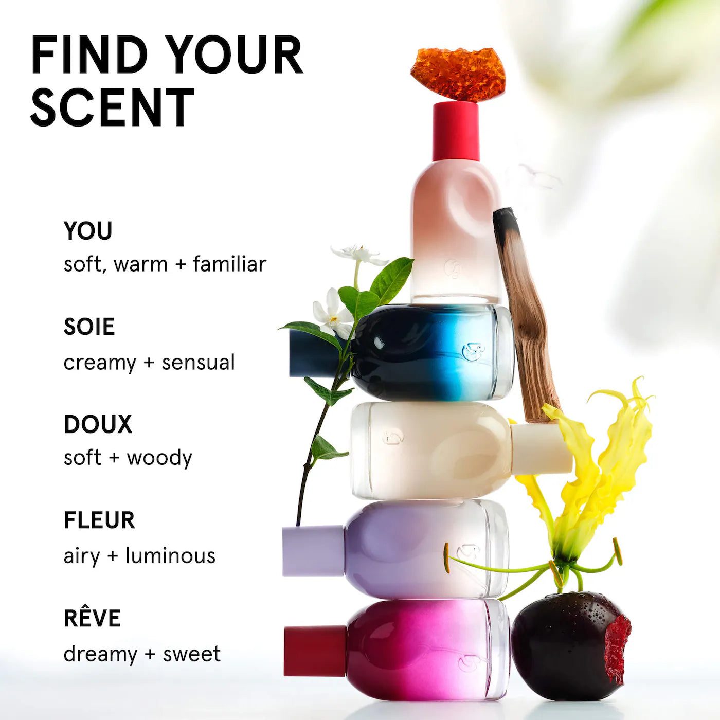 Glossier You Soie Eau de Parfum — Fresh Solar Skin Scent with Rice Milk & Jasmine