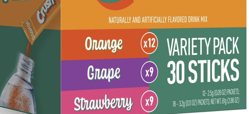 Crush® Variety Pack Drink Mix — 30 Count, Refreshing Assorted Flavors